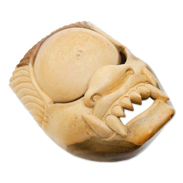 Alternate image for Handcrafted Hibiscus Wood Cultural Mask from Bali Kala Rau