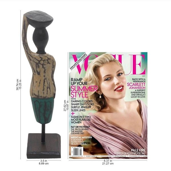 Alternate image for Hand Carved Albesia Wood Abstract Woman Statuette from Bali Bali Endeavor