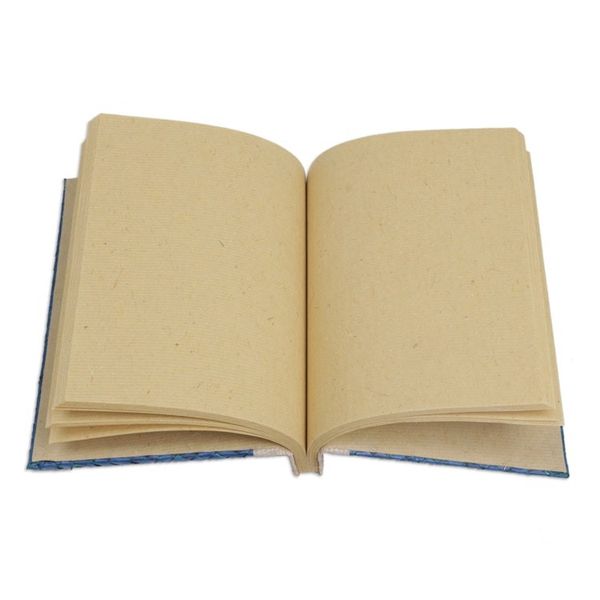 Alternate image for Artisan Hand-woven Pandan Leaf Journal in Blue from Bali Happy Weaver in Blue