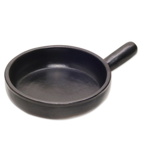 Alternate image for Handcrafted Ceramic Serving Skillet from Indonesia Black Fryer