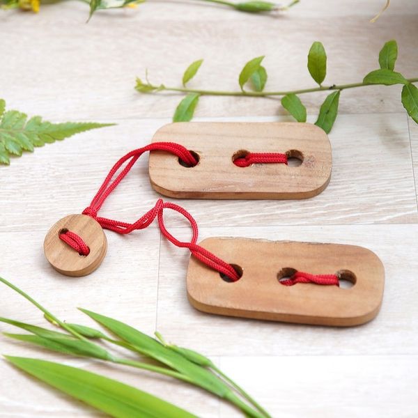 Alternate image for Fair Trade Handmade Teak Wood Pub Style Puzzle Red Omed-Omedan