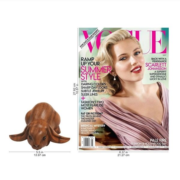 Alternate image for Handcrafted Suar Wood Rabbit Sculpture in Brown from Bali Begging Rabbit in Brown