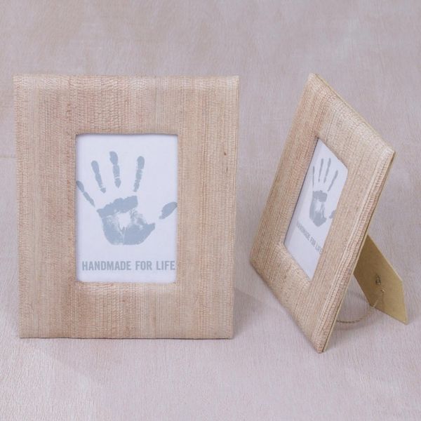 Alternate image for 4x6 and 3x5 Natural Fiber Rustic Photo Frames in Beige Rustic Memories in Beige
