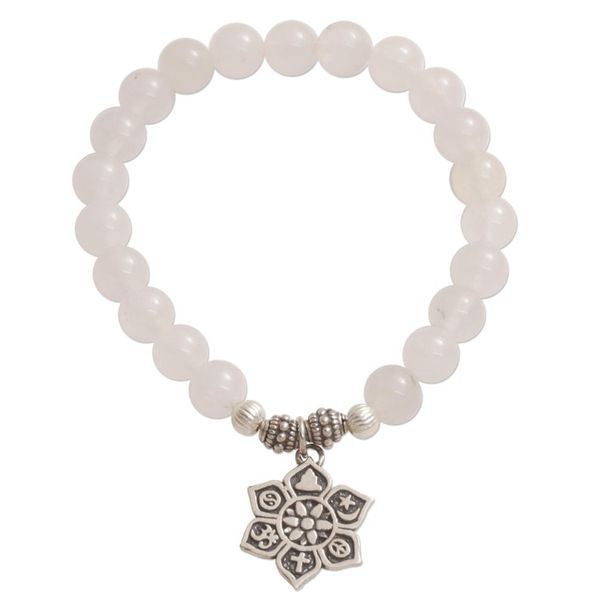 Alternate image for Moonstone Beaded Stretch Bracelet from Bali Unity Flower