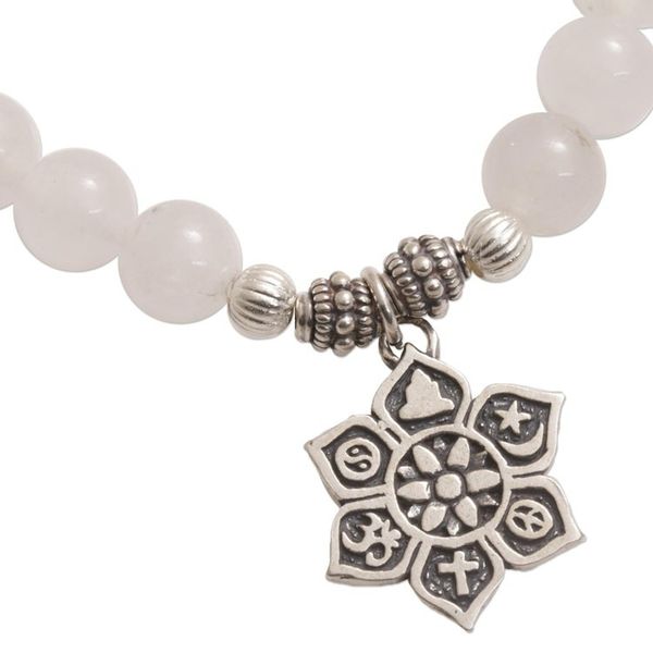 Alternate image for Moonstone Beaded Stretch Bracelet from Bali Unity Flower