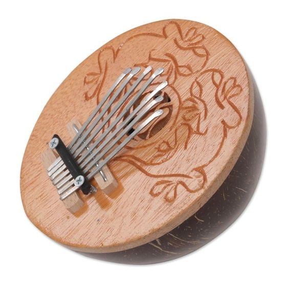 Alternate image for Handcrafted Coconut Shell Kalimba Thumb Piano from Bali Gecko Melody