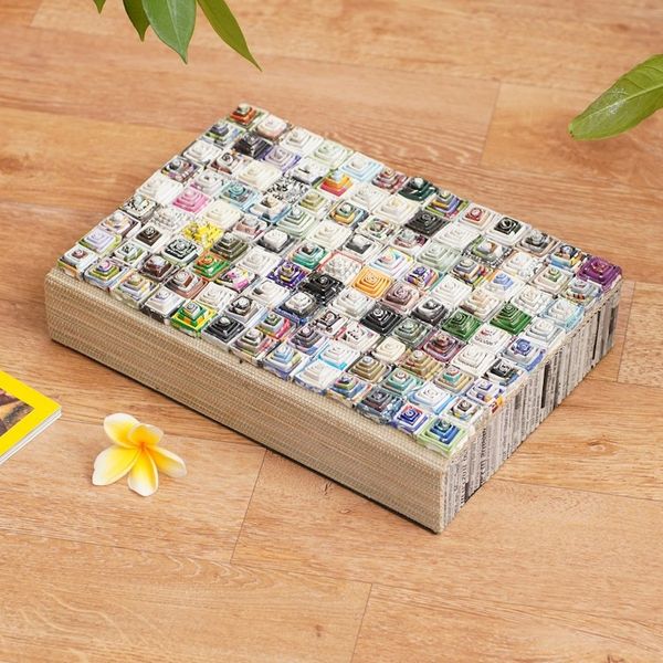 Alternate image for Handcrafted Recycled Paper Jewelry Box from Bali Temple City