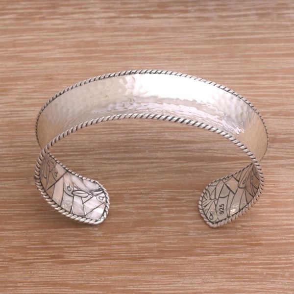 Alternate image for Sterling Silver Nature Themed Cuff Bracelet from Bali Reforestation