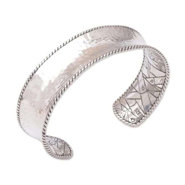 Alternate image for Sterling Silver Nature Themed Cuff Bracelet from Bali Reforestation
