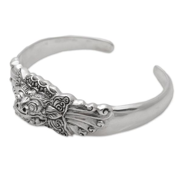 Alternate image for Sterling Silver Barong Cuff Bracelet NOVICA from Indonesia Smiling Barong