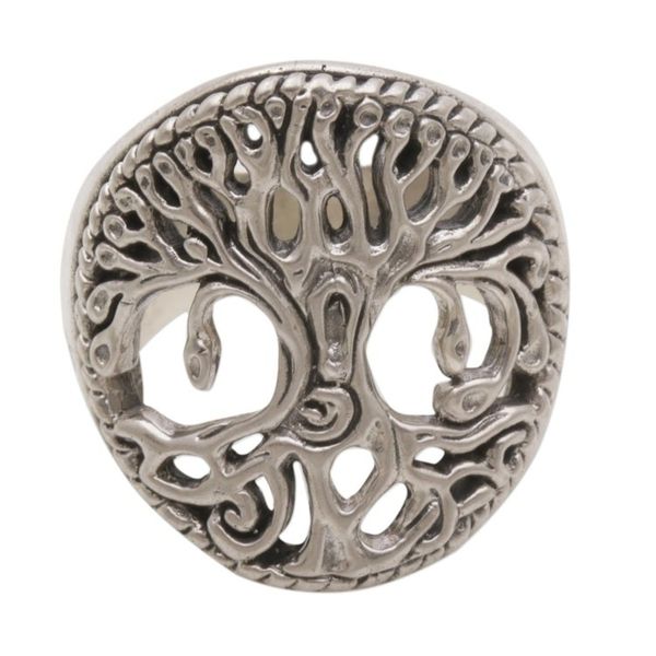 Alternate image for Sterling Silver Tree Cocktail Ring by Balinese Artisans Bali Tree