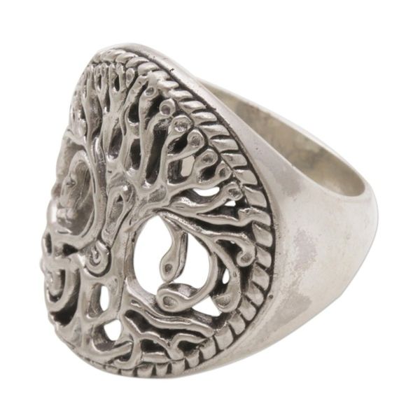 Alternate image for Sterling Silver Tree Cocktail Ring by Balinese Artisans Bali Tree