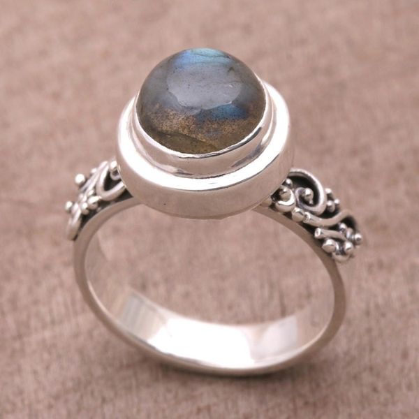 Alternate image for Labradorite and Sterling Silver Cocktail Ring from Bali Magnificent Forest