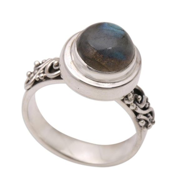 Alternate image for Labradorite and Sterling Silver Cocktail Ring from Bali Magnificent Forest