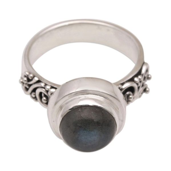 Alternate image for Labradorite and Sterling Silver Cocktail Ring from Bali Magnificent Forest