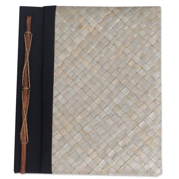 Alternate image for Pandan Leaf Woven Journal with 100 Rice Straw Pages Weaver Wonder