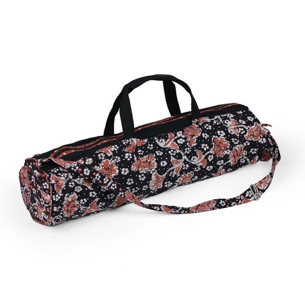 Alternate image for Handcrafted Javanese Cotton Batik Yoga Mat Bag Stars and Roses