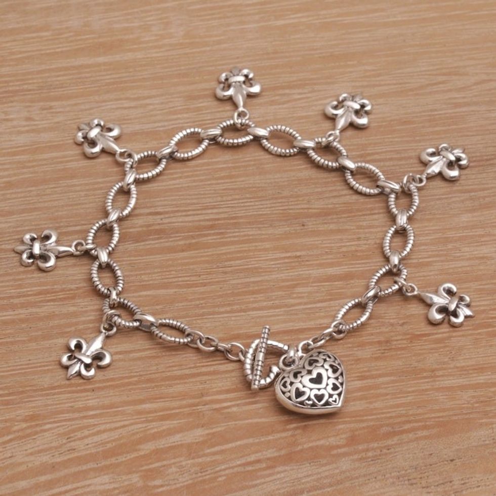 Handmade 925 Sterling Silver Pendant Bracelet Heart 'Last Love'