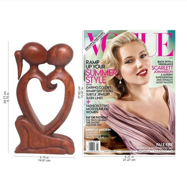 Alternate image for Hand Carved Romantic Suar Wood Statuette from Bali Eternal Bond