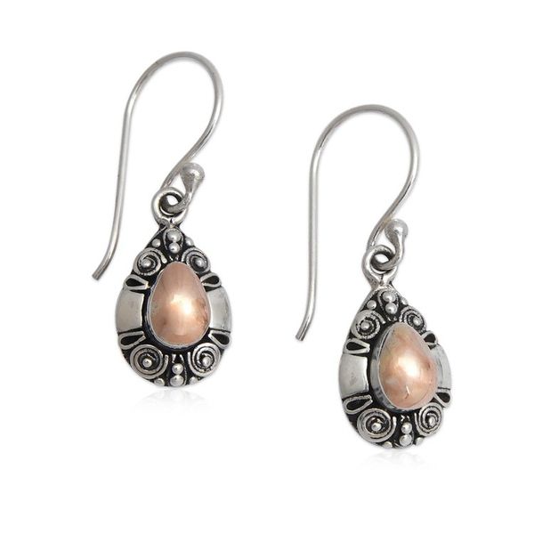 Alternate image for 18k Gold Accent 925 Sterling Silver Spiral Dangle Earrings Secret Spirals