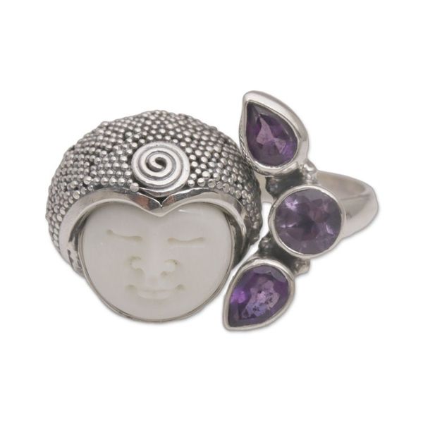 Alternate image for Amethyst and Sterling Silver Cocktail Ring from Bali Knights Tale