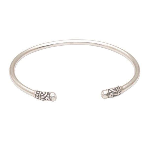 Alternate image for Feminine Cultured Pearl and Sterling Silver Cuff Bracelet Discreetly Yours