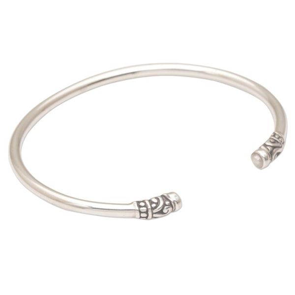 Alternate image for Feminine Cultured Pearl and Sterling Silver Cuff Bracelet Discreetly Yours