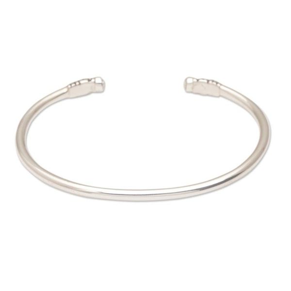Alternate image for Feminine Cultured Pearl and Sterling Silver Cuff Bracelet Discreetly Yours