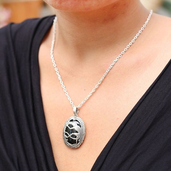 Alternate image for Onyx and 925 Silver Lemur Pendant Necklace from Bali Lemur Jungle