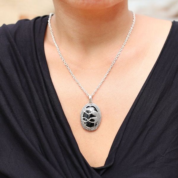Alternate image for Onyx and 925 Silver Lemur Pendant Necklace from Bali Lemur Jungle