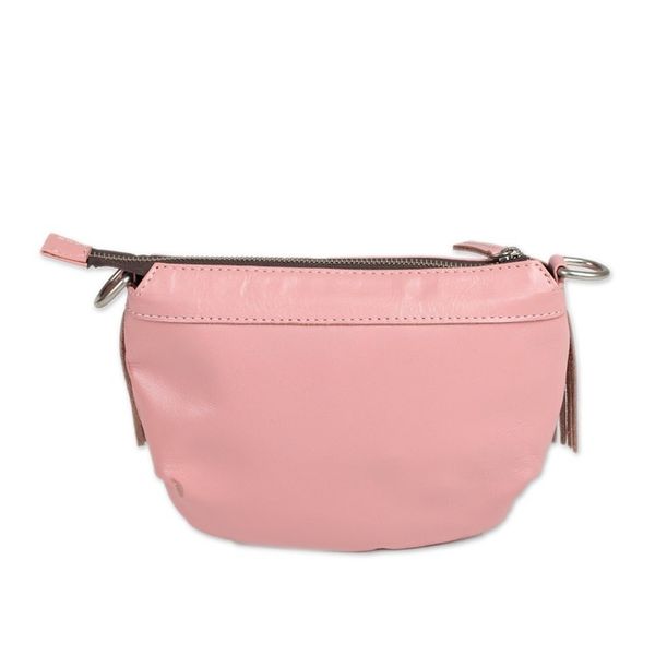Alternate image for Fringed Petal Pink Leather Sling Handbag Pink Dancer