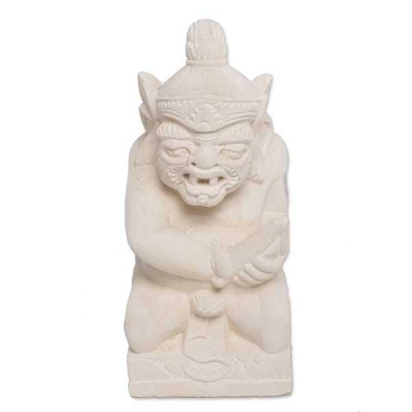 Alternate image for Hand-Carved Sandstone Sculpture of Tualen from Bali Tualen