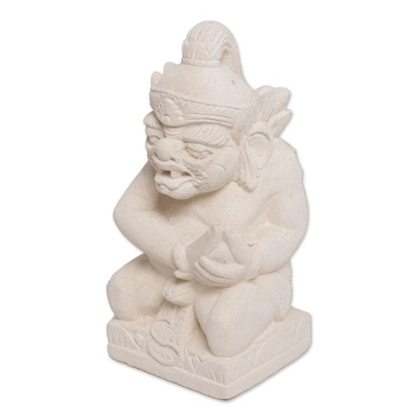 Alternate image for Hand-Carved Sandstone Sculpture of Tualen from Bali Tualen