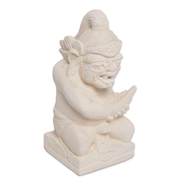 Alternate image for Hand-Carved Sandstone Sculpture of Tualen from Bali Tualen