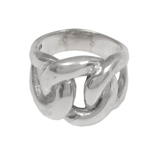 Alternate image for 925 Sterling Silver Unisex Cocktail Ring from Indonesia Bold and Brave