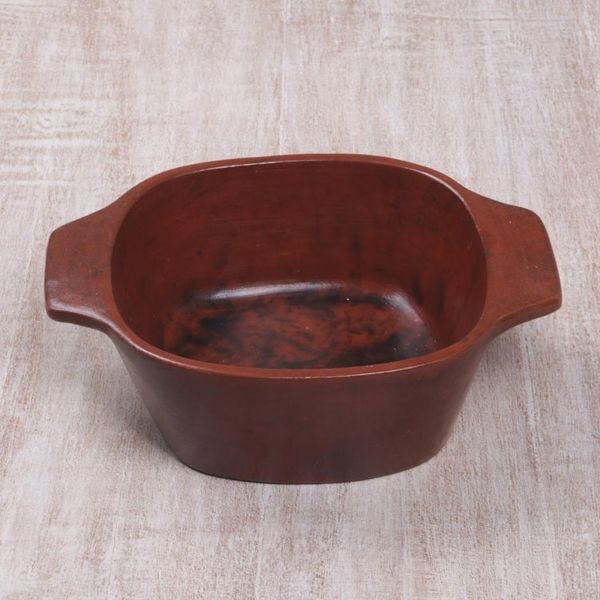Alternate image for Red Ceramic Serving Bowl from Indonesia Antique Mataram