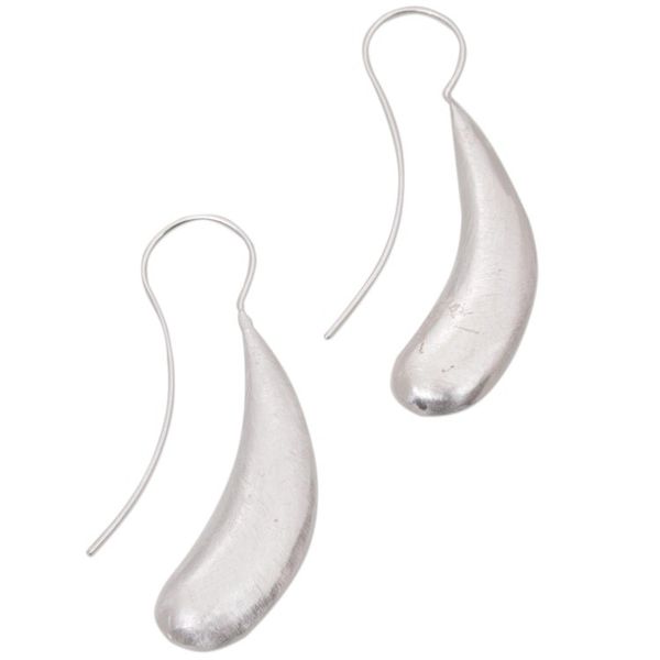 Alternate image for 925 Sterling Silver Boomerang Drop Earrings from Indonesia Shining Boomerangs