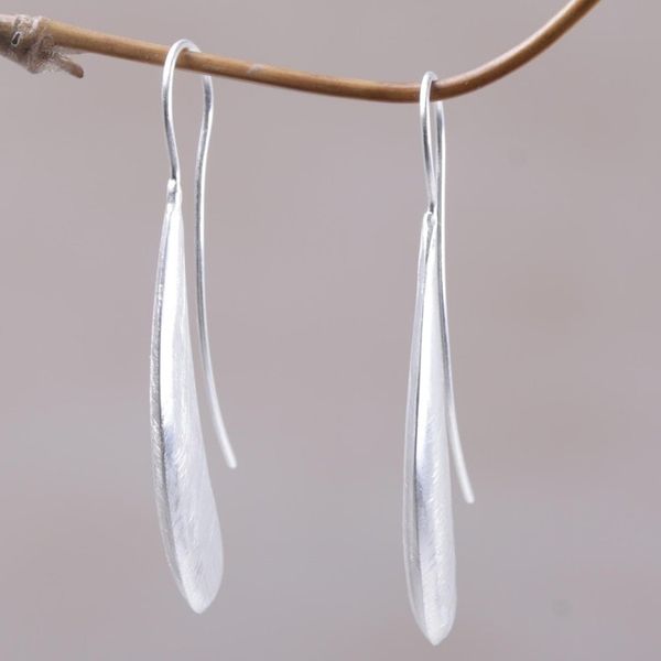 Alternate image for 925 Sterling Silver Boomerang Drop Earrings from Indonesia Shining Boomerangs