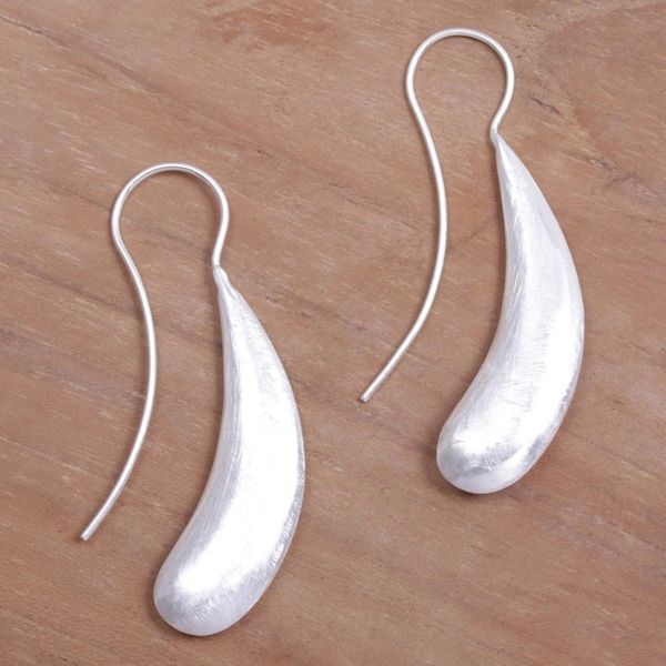 Alternate image for 925 Sterling Silver Boomerang Drop Earrings from Indonesia Shining Boomerangs