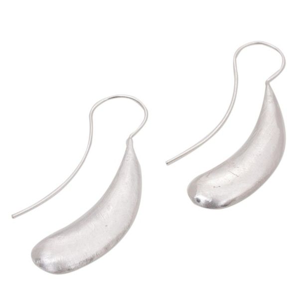 Alternate image for 925 Sterling Silver Boomerang Drop Earrings from Indonesia Shining Boomerangs