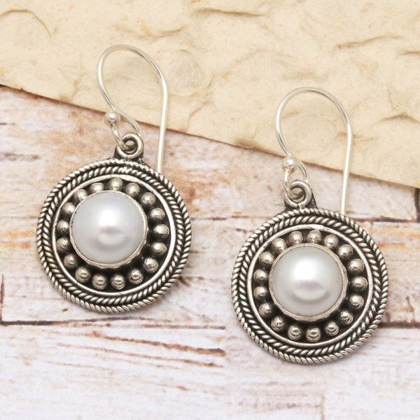 Alternate image for Culture Mabe Pearl and Sterling Silver Dangle Earrings Moonlight Dance