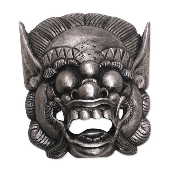 Alternate image for Handmade Albesian Wood Barong Bangkal Mask from Bali Barong Celeng