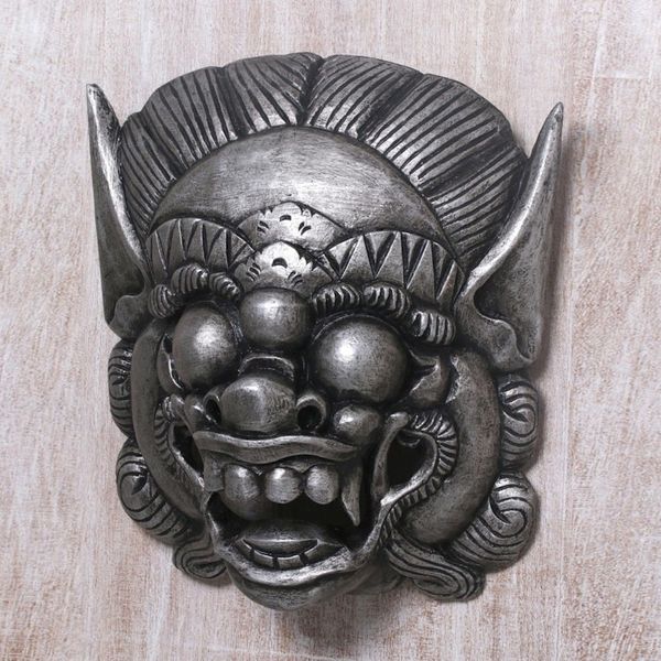 Alternate image for Handmade Albesian Wood Barong Bangkal Mask from Bali Barong Celeng