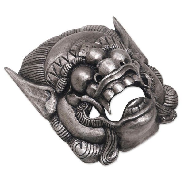 Alternate image for Handmade Albesian Wood Barong Bangkal Mask from Bali Barong Celeng