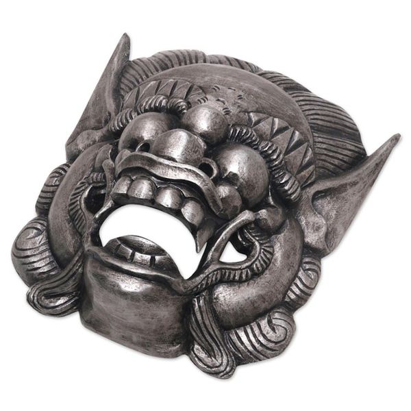 Alternate image for Handmade Albesian Wood Barong Bangkal Mask from Bali Barong Celeng