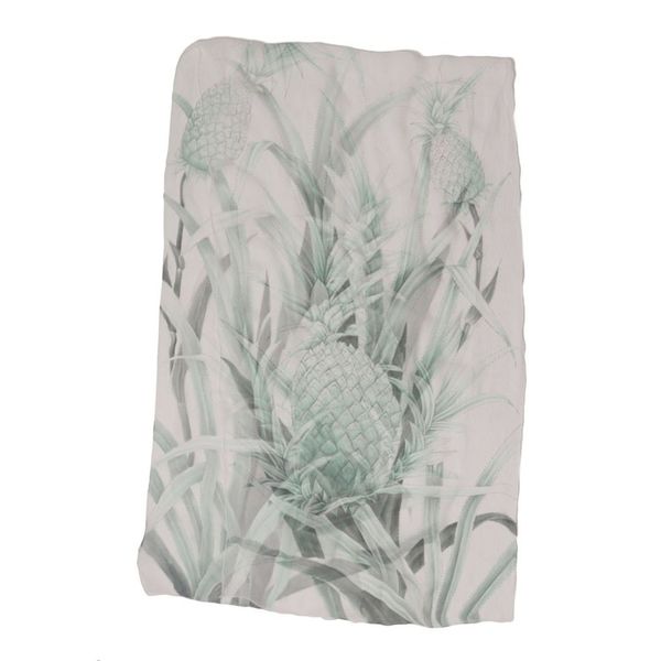 Alternate image for Pineapple-Themed Silk Shawl in Celadon and Smoke from Bali Celadon Pineapple