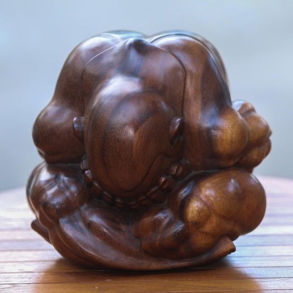 Alternate image for Suar Wood Yogi Sculpture Hand-Carved in Bali Meditating Yogi