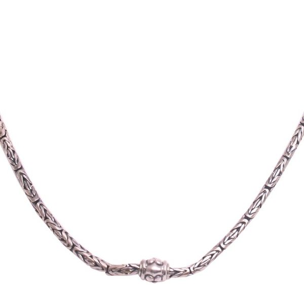 Alternate image for Floral Sterling Silver Station Necklace from Bali Floral Borobudur