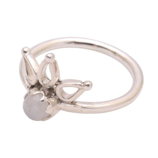 Alternate image for Crown Motif Moonstone Cocktail Ring from Bali Lotus Crown