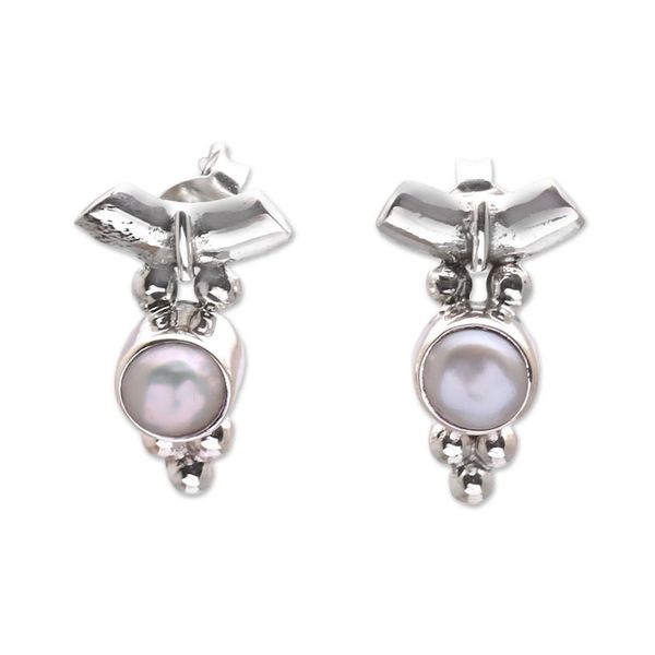 Alternate image for Dot Motif Cultured Pearl Drop Earrings from Bali Gods Grapes